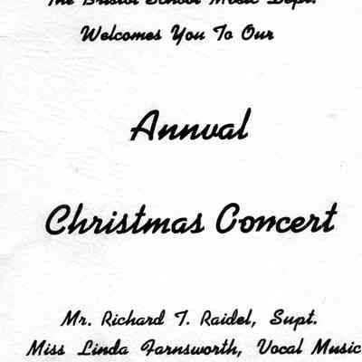 Program, Bristol School Christmas Concert