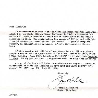 Library Correspondence 1968