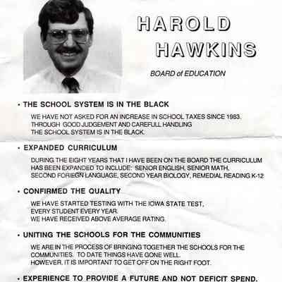 Mailer for School Board Election, 1989