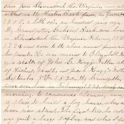 Letter, Barb Family History