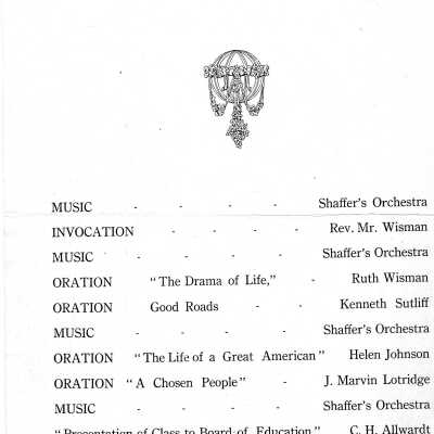 1919 Bristol High School Commencement Program