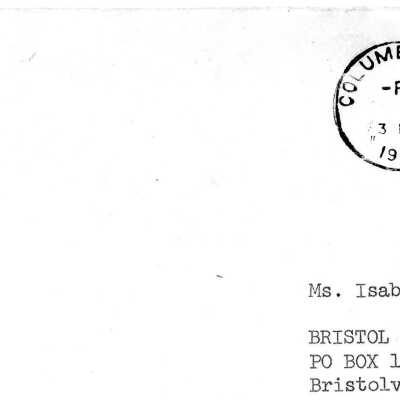Library Correspondence, 1972