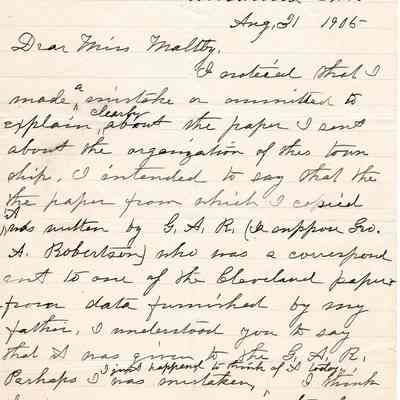 Letter, 1905