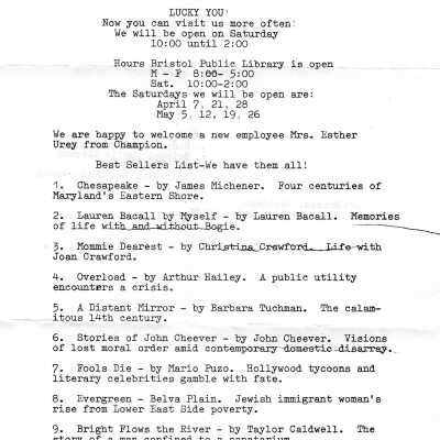 Library Newsletters