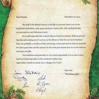Letter, 2013