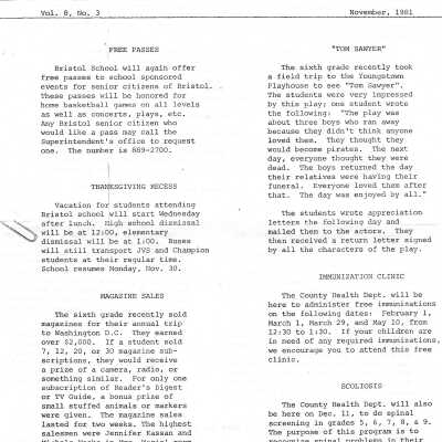 Bristol School Report,1981