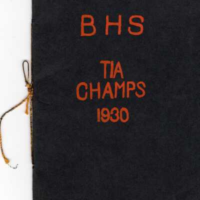 Program, Bristol School Basketball, 1930