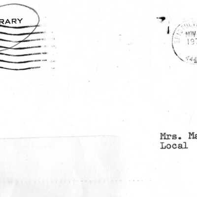 Library Correspondence, 1977