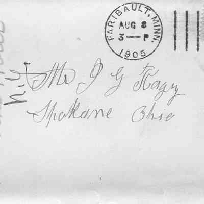 Envelope and Letter, 1905
