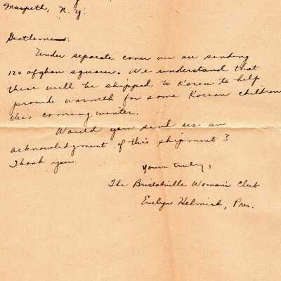 Letter, 1954