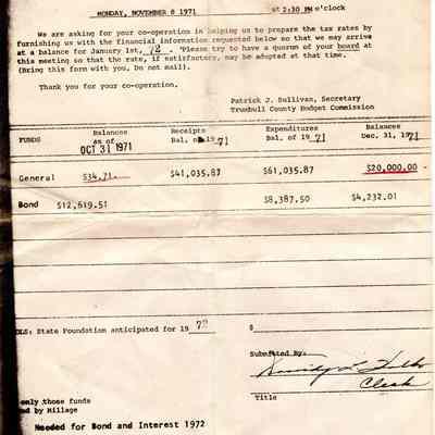 Bristol School Tax Rate, 1971