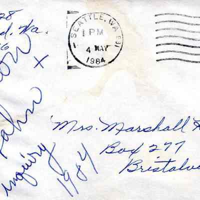 Envelope, Letter, 1984
