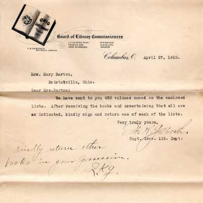 Early Library Correspondence 1910