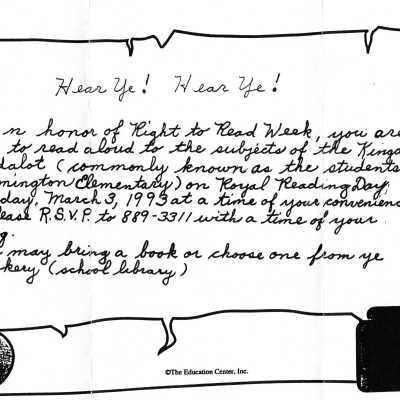 Library notice, 1993