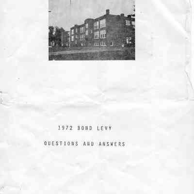 Bulletin for Bristol School Levy, 1972