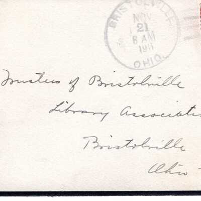 Early Library Correspondence,1911