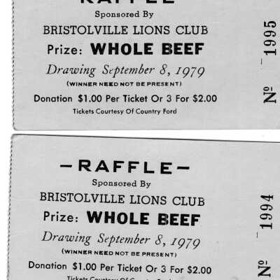 Raffle tickets, 1979