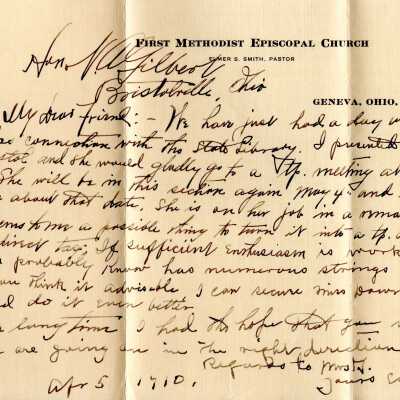 Early Library Correspondence, 1910