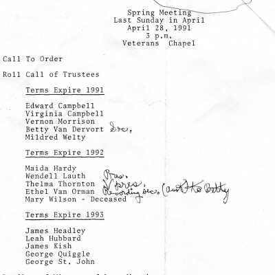 North Bristol Cemetery Association, 1991