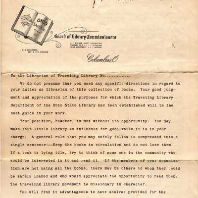 Early Library Correspondence , 1908