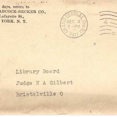 Early Library Correspondence,1911