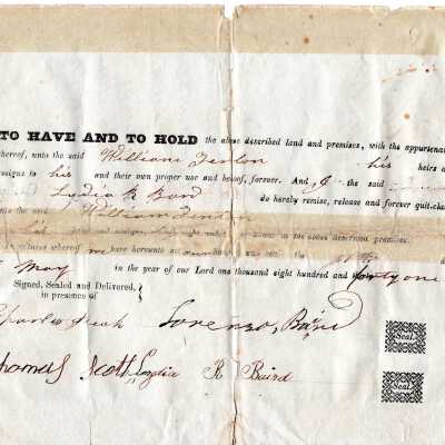 Deed claim,1841