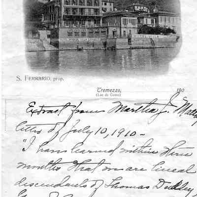 Letter, 1910