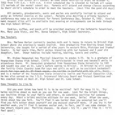 Bristol School Report, 1982