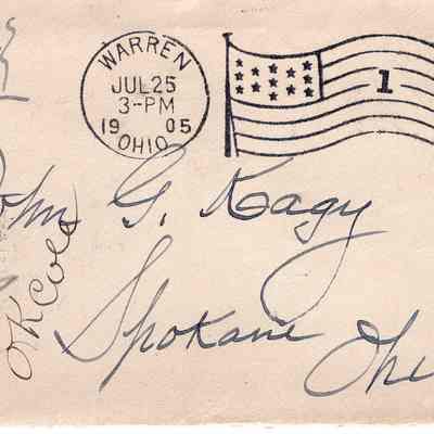 Envelope and Letter Huntley History,1905