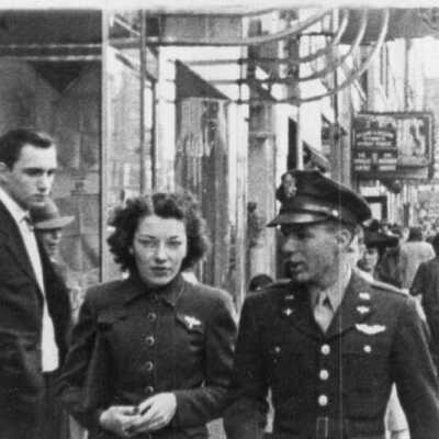 Robert (Bob) Mack with woman in uniform