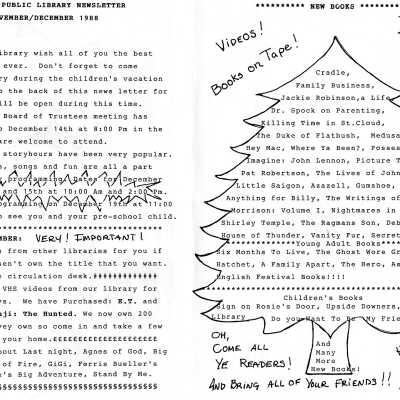 Library Newsletter, 1988