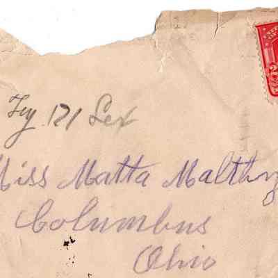 Envelope and Letter, 1905