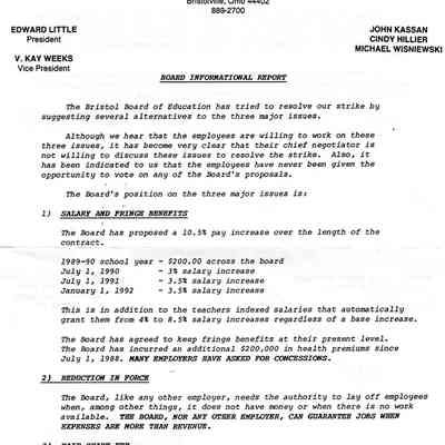 Letter, Bristol School
