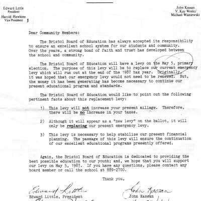 Bristol School Report, 1987