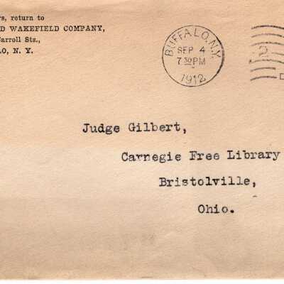 Early Library Correspondence:1912