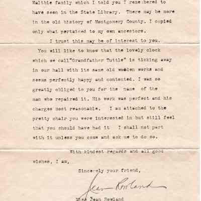 Letter, 1925