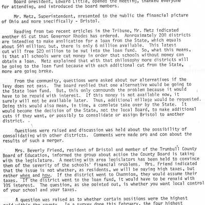 Bristol School Report, 1982