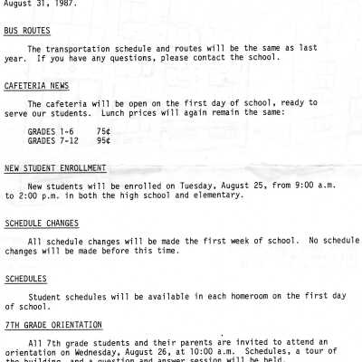Bristol School Report, 1987