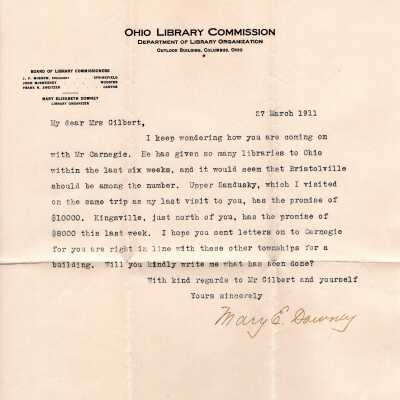 Early Library Correspondence, 1911