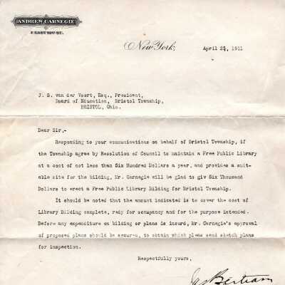Early Library Correspondence, 1911