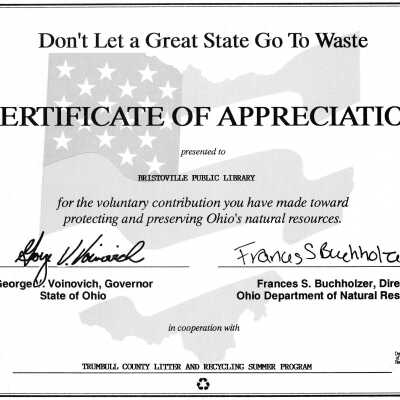 Library Certificate