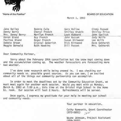 Mailer, Bristol School, 1993