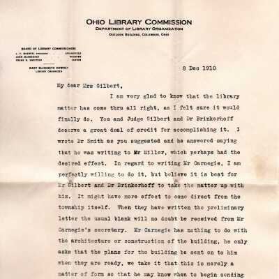 Early Library Correspondence, 1910