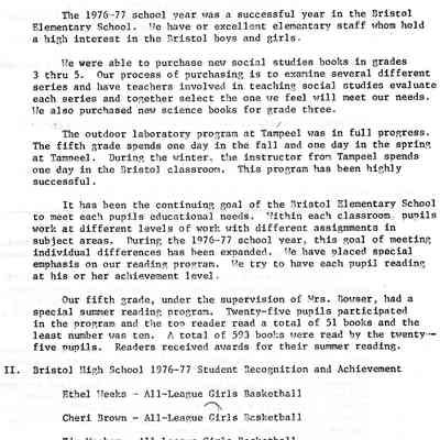 Report Bristol School