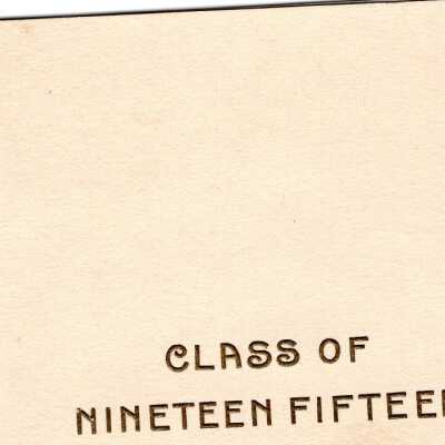Graduation Announcement,1915