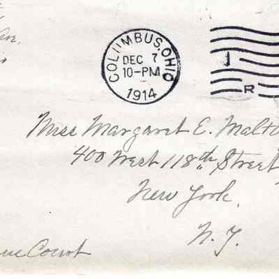 Envelope and Letter 1914