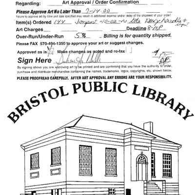 Invoice, Friends of Bristol Public Library,2000