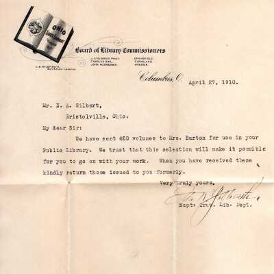 Early Library Correspondence, 1910