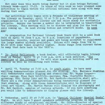 Library Newsletters, 1977