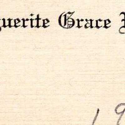 Senior name card of class 1923